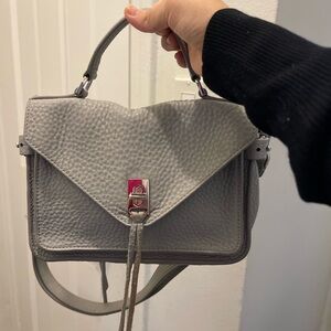 Gray Rebecca minkoff shoulder top handle leather bag